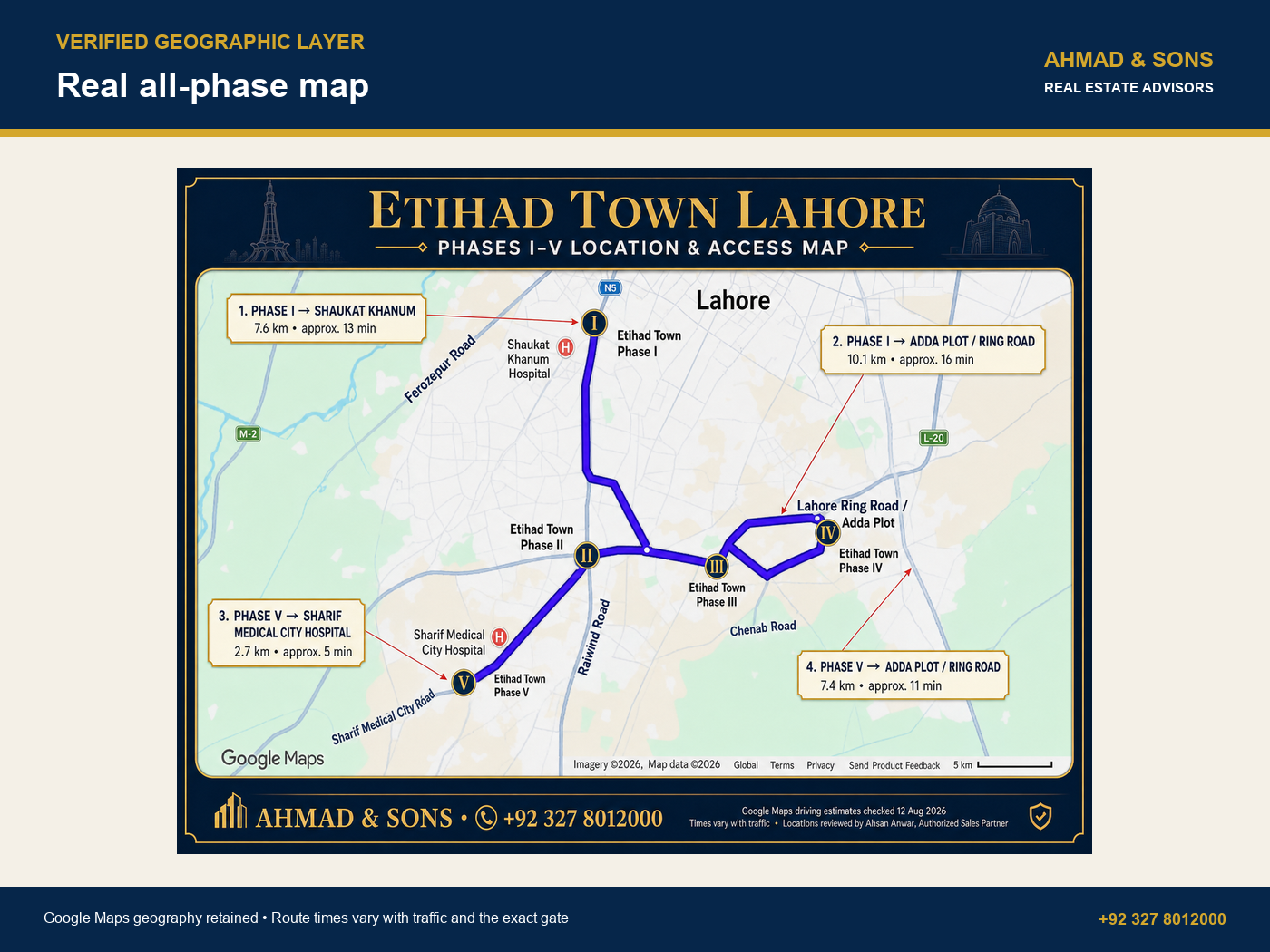 Real all-phase map for Etihad Town buyers