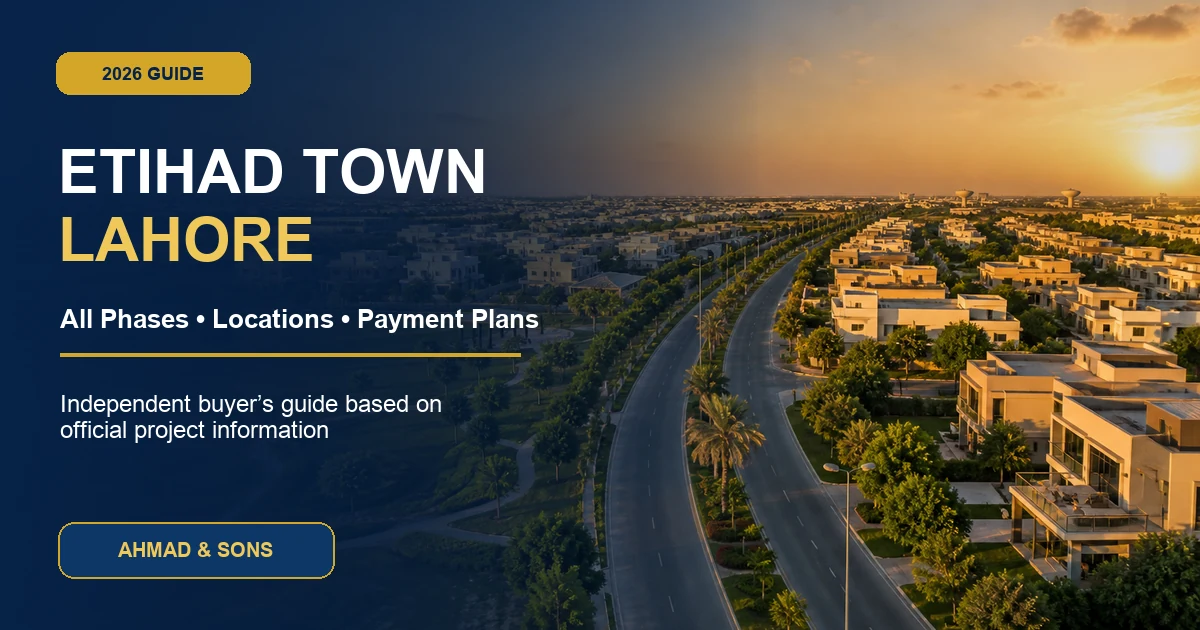 Etihad Town Lahore complete guide to all phases