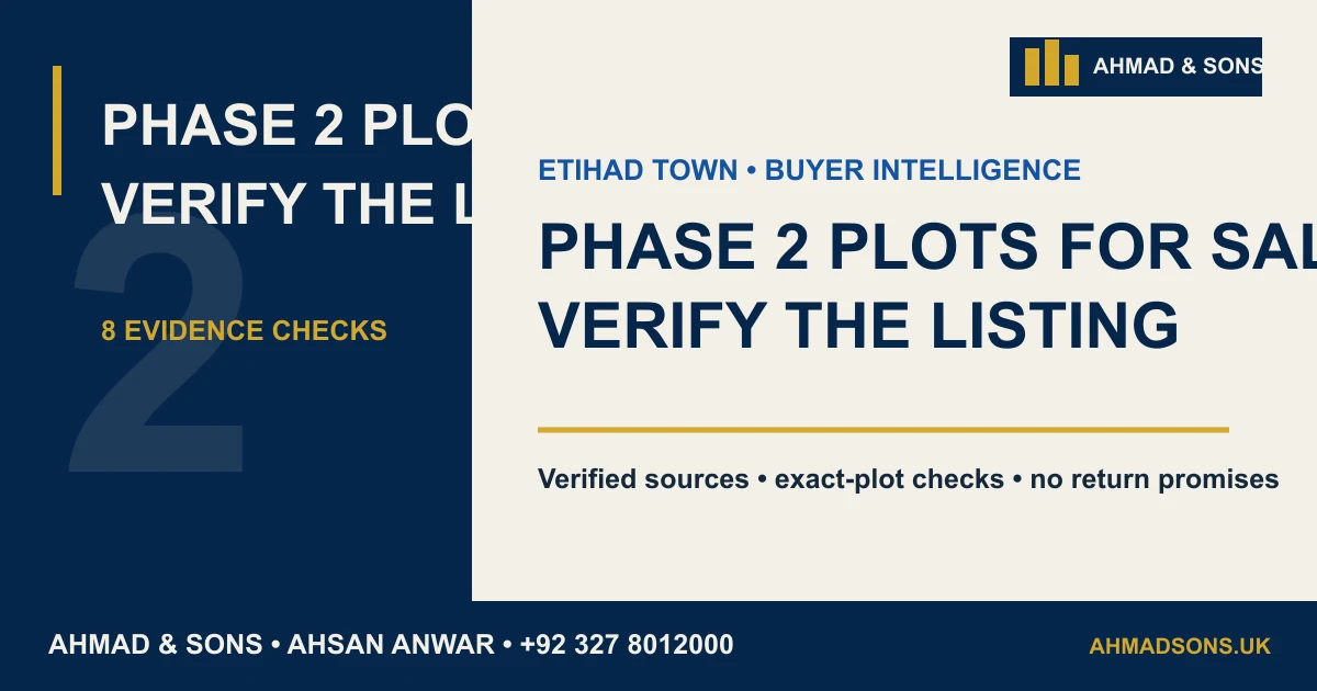 Etihad Town Phase 2 Plots for Sale: How to Verify Listings featured image